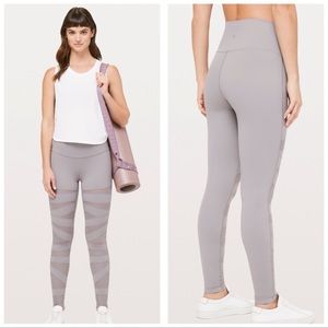 Lululemon Wunder Under Tech Mesh Leggings